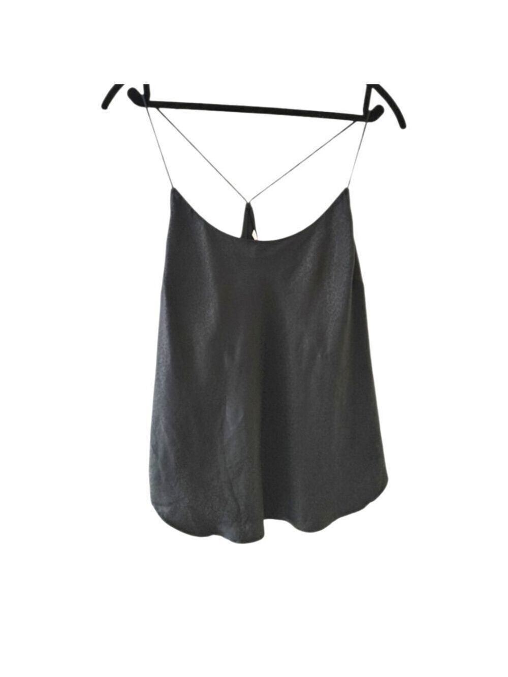 VICTORIA SECRET Black Satin Spaghetti Strap Camisole Size XL